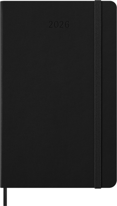 Agenda 12 Mesi Settimanale Verticale Moleskine Large con Copertina Rigida Nero 2026