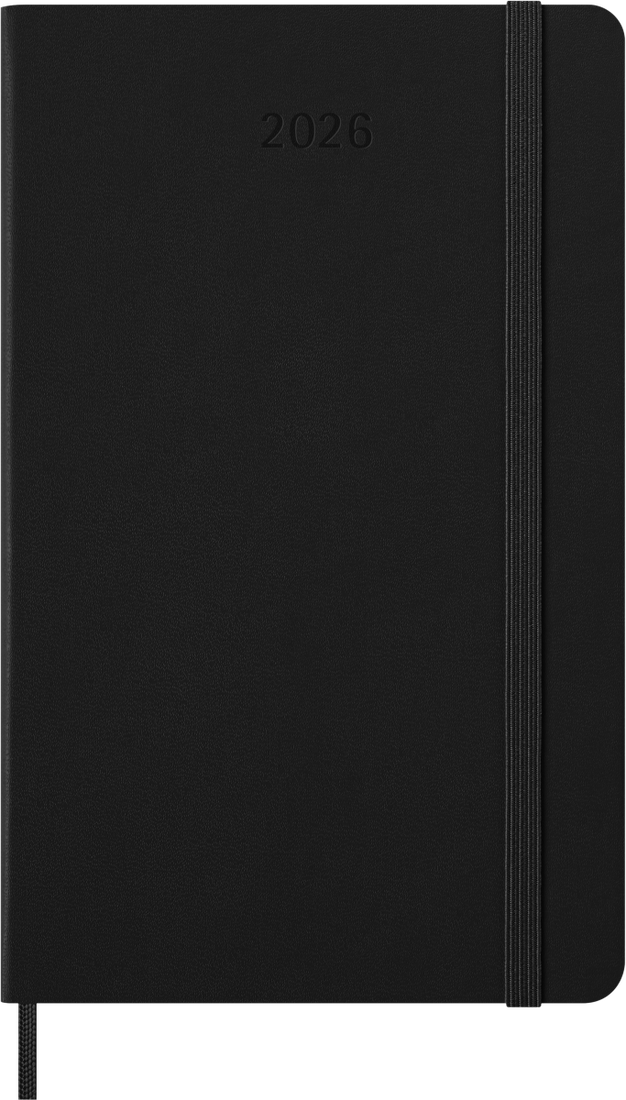Agenda 12 Mesi Settimanale Verticale Moleskine Large con Copertina Rigida Nero 2026