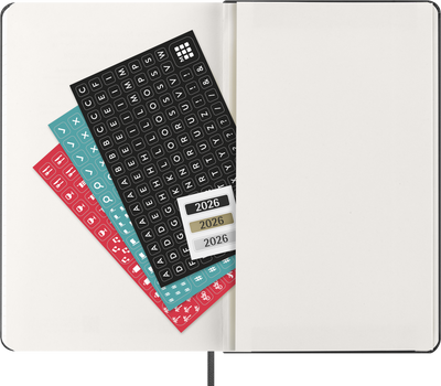 Agenda 12 Mesi Settimanale Verticale Moleskine Large con Copertina Rigida Nero 2026