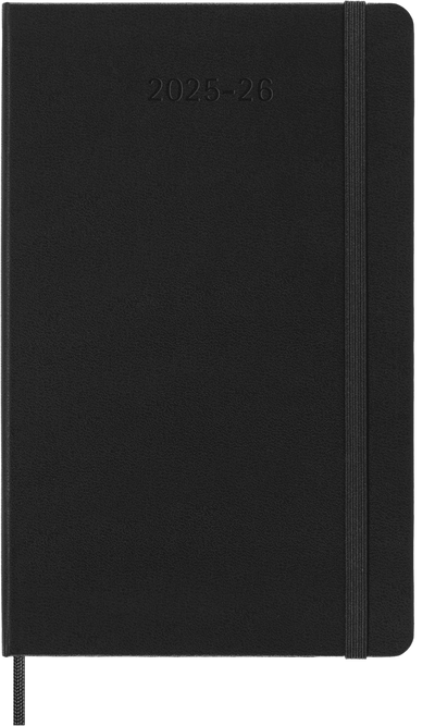 Agenda 18 Mesi Giornaliera Moleskine Large con Copertina Rigida Nero 2026