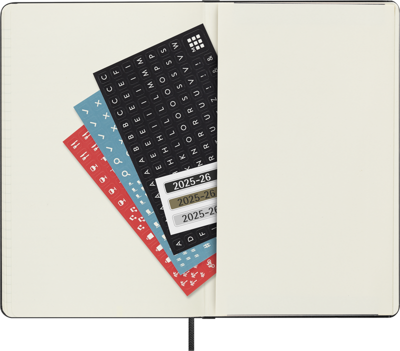 Agenda 18 Mesi Giornaliera Moleskine Large con Copertina Rigida Nero 2026