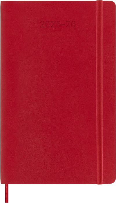 Agenda 18 Mesi Settimanale Moleskine Large con Copertina Morbida Rosso 2026