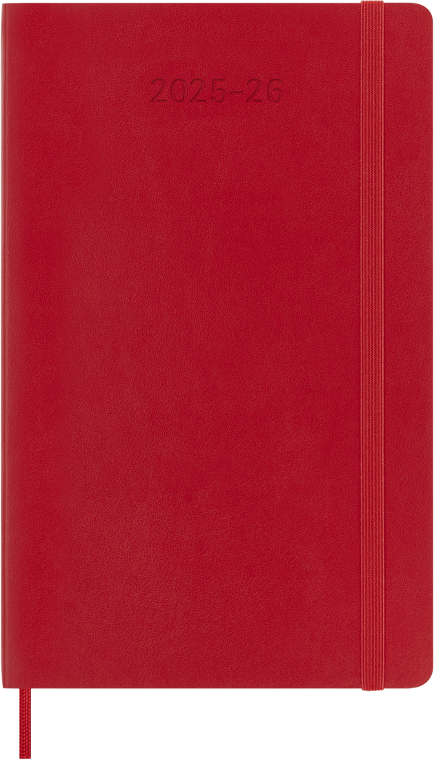 Agenda 18 Mesi Settimanale Moleskine Large con Copertina Morbida Rosso 2026