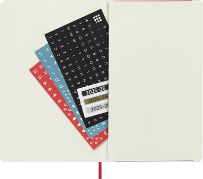 Agenda 18 Mesi Settimanale Moleskine Large con Copertina Morbida Rosso 2026