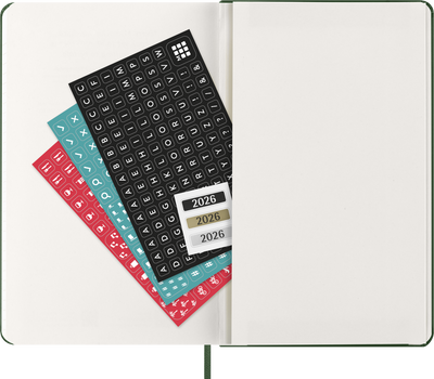 Agenda 12 Mesi Settimanale Moleskine Large con Copertina Rigida Verde Mirto 2026