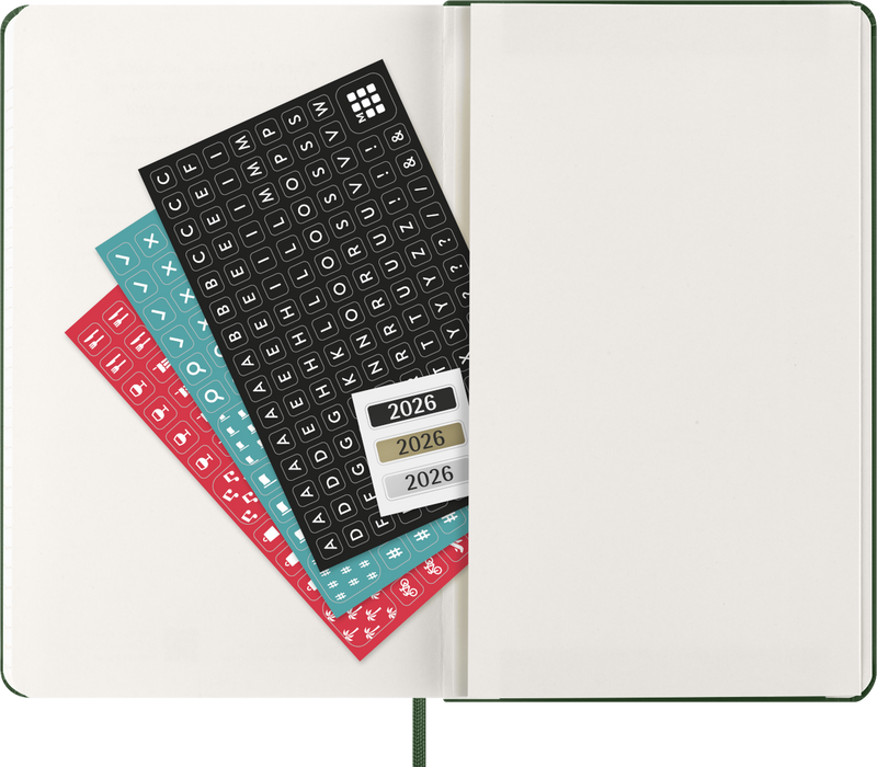 Agenda 12 Mesi Settimanale Moleskine Large con Copertina Rigida Verde Mirto 2026