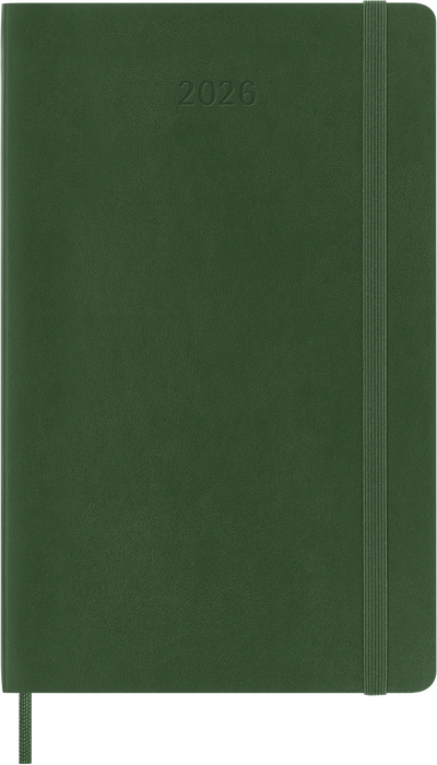 Agenda 12 Mesi Settimanale Moleskine Large con Copertina Morbida Verde Mirto 2026