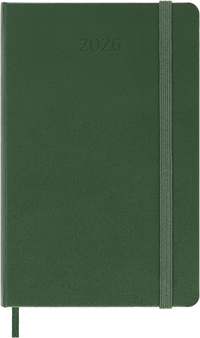 Agenda 12 Mesi Settimanale Moleskine Pocket con Copertina Rigida Verde Mirto 2026