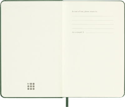 Agenda 12 Mesi Settimanale Moleskine Pocket con Copertina Rigida Verde Mirto 2026
