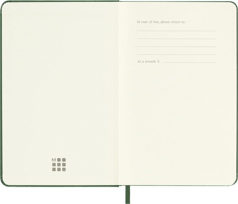Agenda 12 Mesi Settimanale Moleskine Pocket con Copertina Rigida Verde Mirto 2026