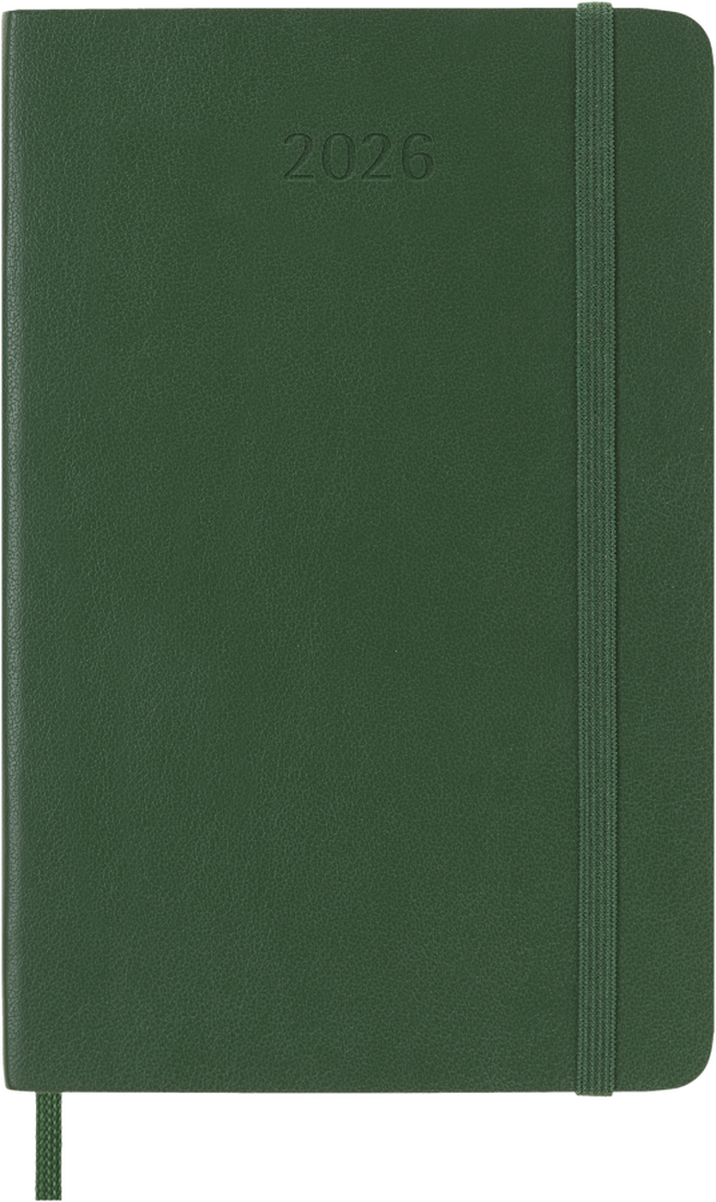 Agenda 12 Mesi Settimanale Moleskine Pocket con Copertina Morbida Verde Mirto 2026