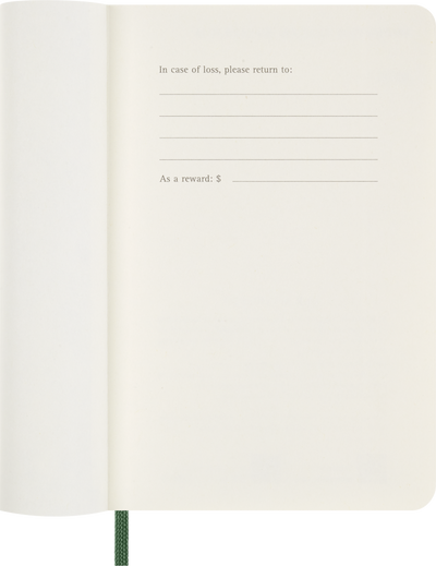 Agenda 12 Mesi Settimanale Moleskine Pocket con Copertina Morbida Verde Mirto 2026