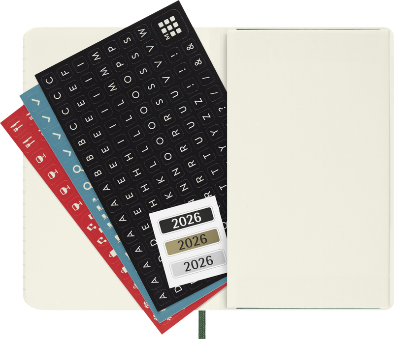 Agenda 12 Mesi Settimanale Moleskine Pocket con Copertina Morbida Verde Mirto 2026