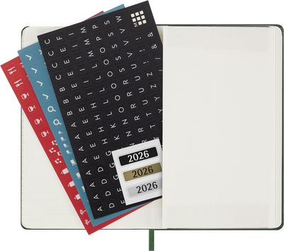 Agenda 12 Mesi Giornaliera Moleskine Pocket con Copertina Rigida Verde Mirto 2026