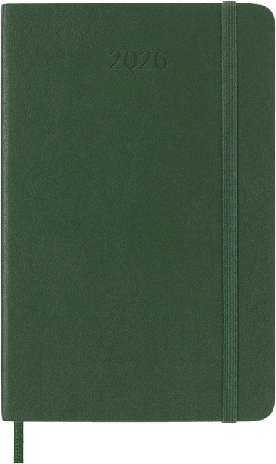 Agenda 12 Mesi Giornaliera Moleskine Pocket con Copertina Morbida Verde Mirto 2026