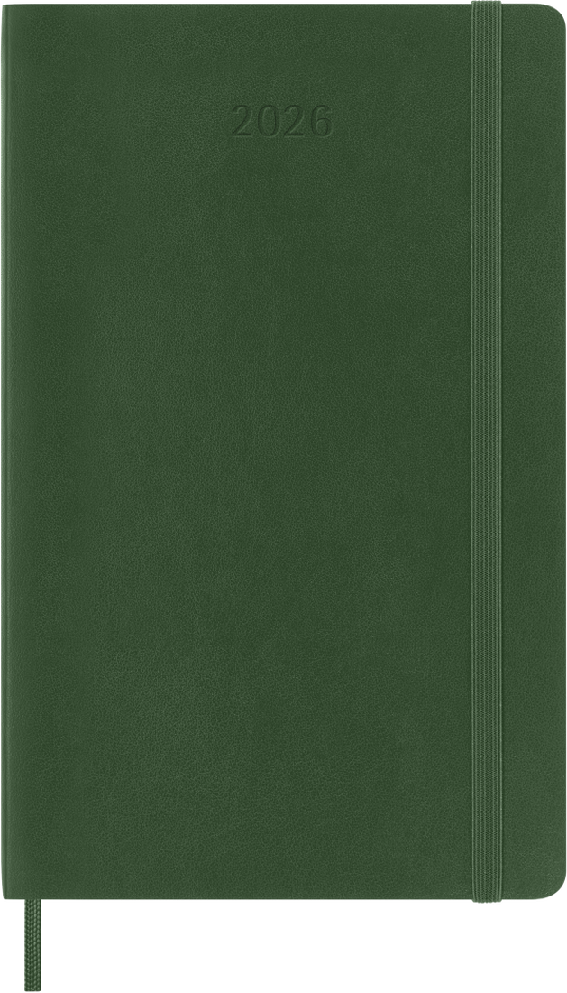 Agenda 12 Mesi Giornaliera Moleskine Large con Copertina Morbida Verde Mirto 2026