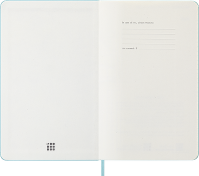 Agenda 12 Mesi Settimanale Moleskine Large con Copertina Rigida Aquamarina 2026
