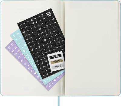 Agenda 12 Mesi Settimanale Moleskine Large con Copertina Rigida Aquamarina 2026