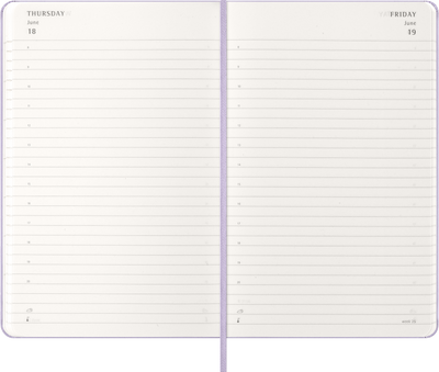 Agenda 12 Mesi Giornaliera Moleskine Large con Copertina Rigida Lilla 2026