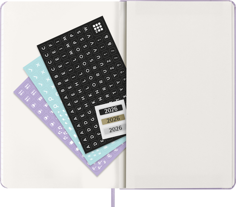 Agenda 12 Mesi Giornaliera Moleskine Large con Copertina Rigida Lilla 2026