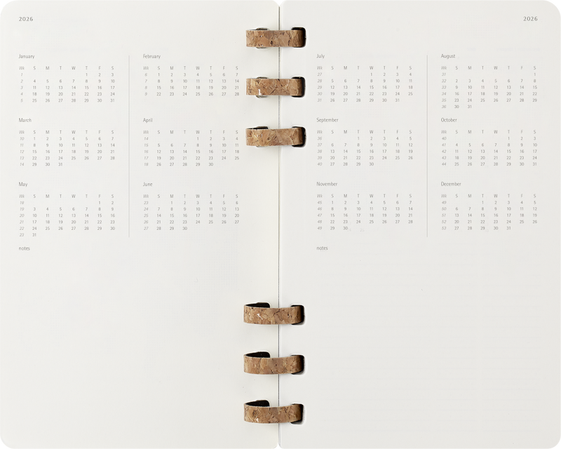 Agenda 12 Mesi Settimanale Moleskine Large Life Planner con Copertina Morbida e Spirale Nero 2026