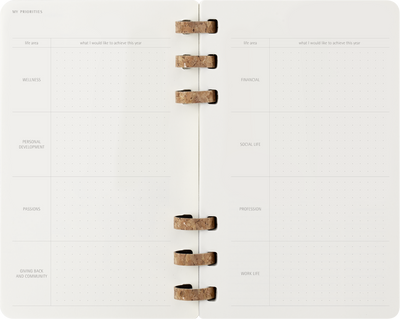 Agenda 12 Mesi Settimanale Moleskine Large Life Planner con Copertina Morbida e Spirale Nero 2026