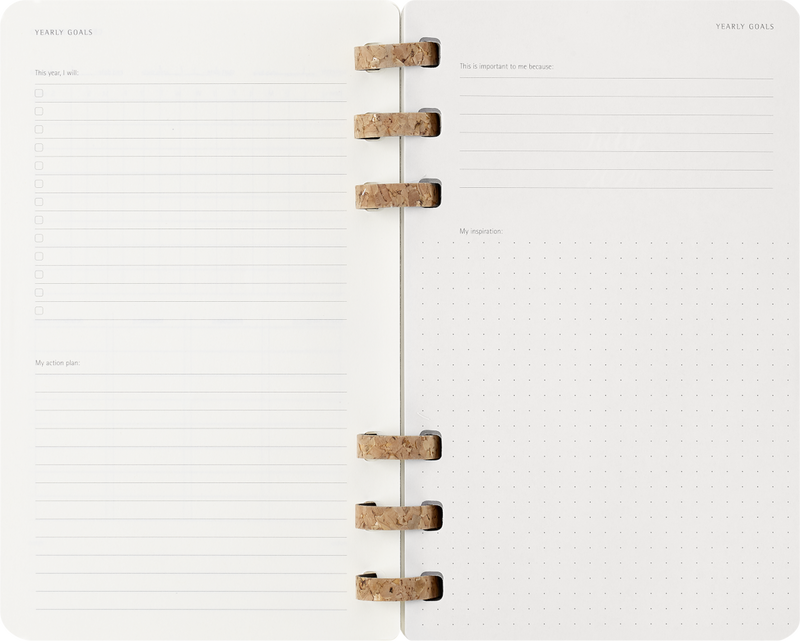 Agenda 12 Mesi Settimanale Moleskine Large Life Planner con Copertina Morbida e Spirale Nero 2026
