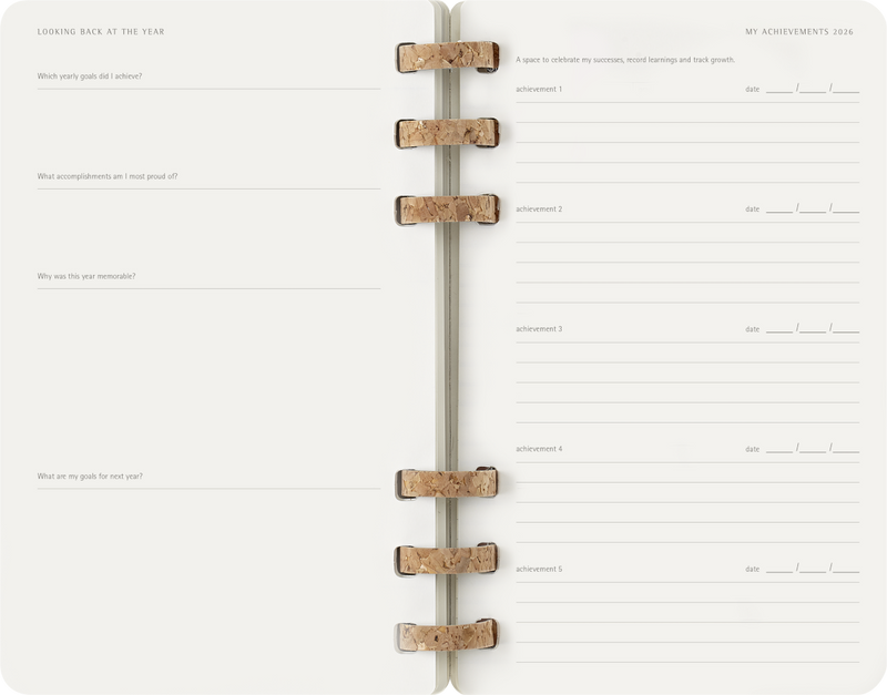 Agenda 12 Mesi Settimanale Moleskine Large Life Planner con Copertina Morbida e Spirale Nero 2026