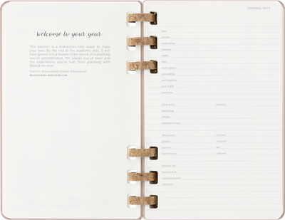 Agenda 12 Mesi Settimanale Moleskine Large Life Planner con Copertina Rigida e Spirale Almond 2026