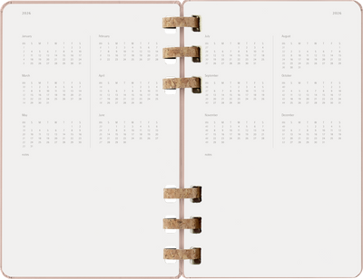Agenda 12 Mesi Settimanale Moleskine Large Life Planner con Copertina Rigida e Spirale Almond 2026
