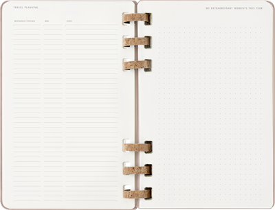 Agenda 12 Mesi Settimanale Moleskine Large Life Planner con Copertina Rigida e Spirale Almond 2026