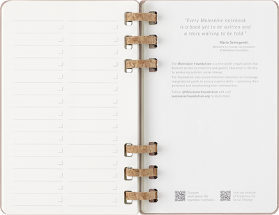 Agenda 12 Mesi Settimanale Moleskine Large Life Planner con Copertina Rigida e Spirale Almond 2026