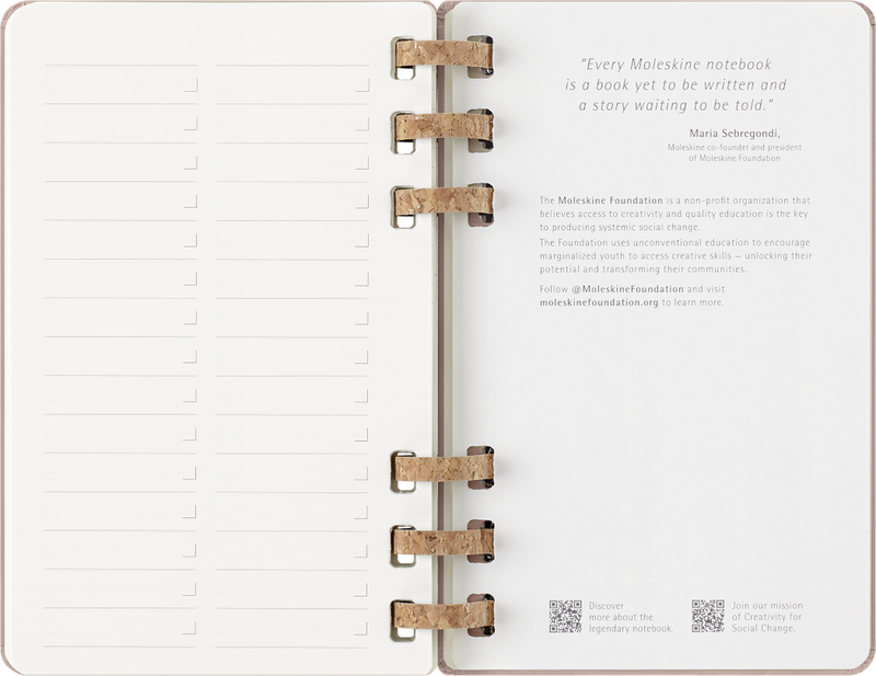 Agenda 12 Mesi Settimanale Moleskine Large Life Planner con Copertina Rigida e Spirale Almond 2026