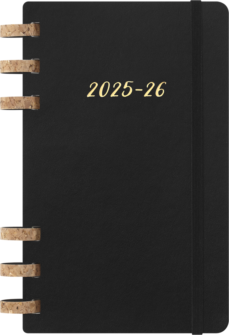 Agenda 12 Mesi Settimanale Moleskine Student Life Large con Copertina Morbida e Spirale Nero 2025/2026