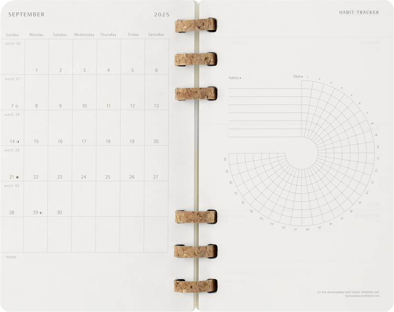Agenda 12 Mesi Settimanale Moleskine Student Life Large con Copertina Morbida e Spirale Nero 2025/2026