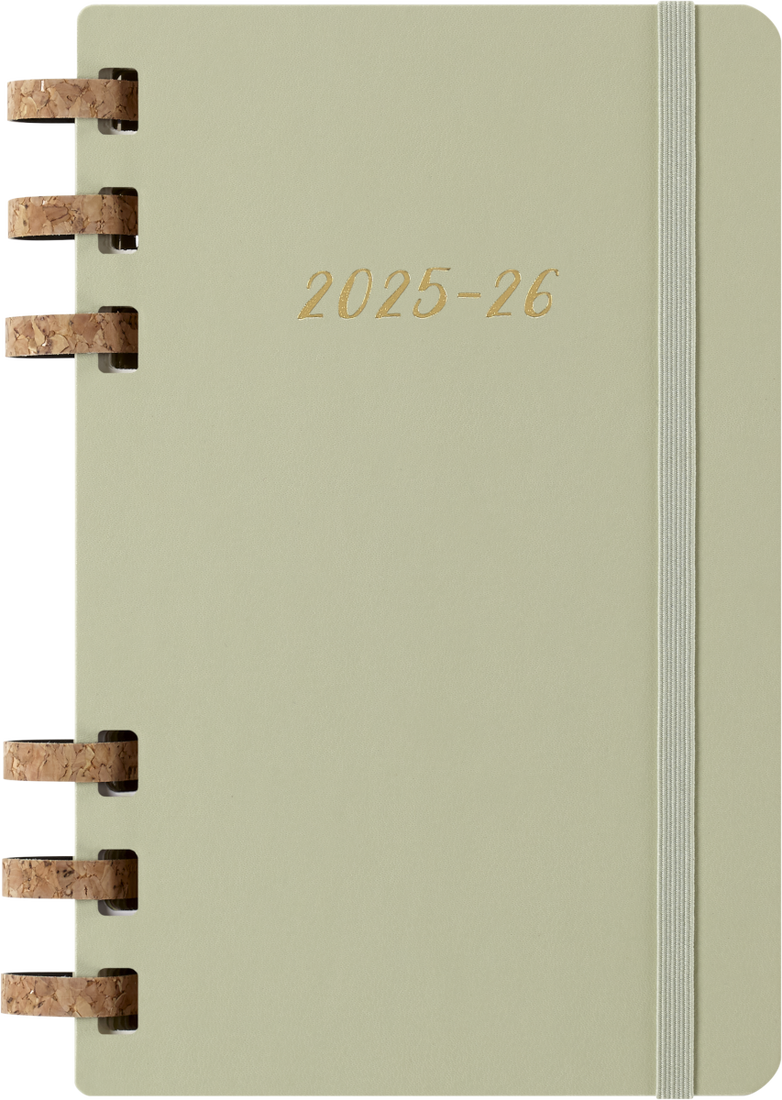 Agenda 12 Mesi Settimanale Moleskine Student Life Large con Copertina Rigida e Spirale Verde Kiwi 2025/2026