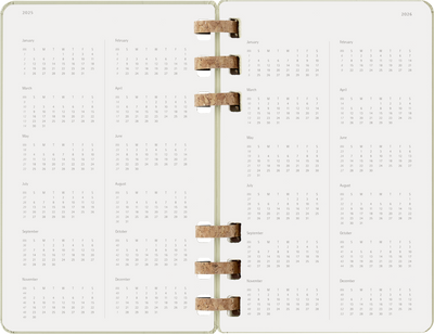 Agenda 12 Mesi Settimanale Moleskine Student Life Large con Copertina Rigida e Spirale Verde Kiwi 2025/2026
