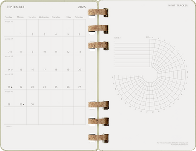 Agenda 12 Mesi Settimanale Moleskine Student Life Large con Copertina Rigida e Spirale Verde Kiwi 2025/2026