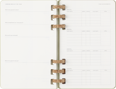 Agenda 12 Mesi Settimanale Moleskine Student Life Large con Copertina Rigida e Spirale Verde Kiwi 2025/2026