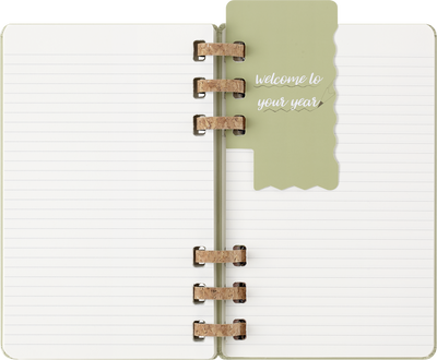 Agenda 12 Mesi Settimanale Moleskine Student Life Large con Copertina Rigida e Spirale Verde Kiwi 2025/2026