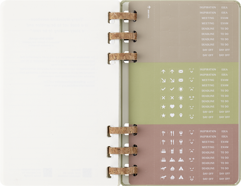 Agenda 12 Mesi Settimanale Moleskine Student Life Large con Copertina Rigida e Spirale Verde Kiwi 2025/2026