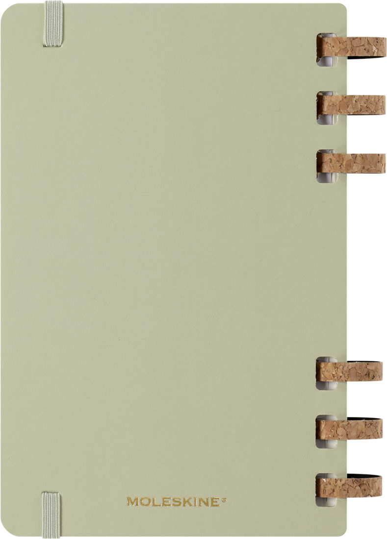Agenda 12 Mesi Settimanale Moleskine Student Life Large con Copertina Rigida e Spirale Verde Kiwi 2025/2026