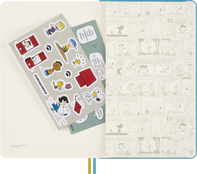 Agenda 18 Mesi Settimanale Moleskine Peanuts Blue Reef Large con Copertina Rigida 2026