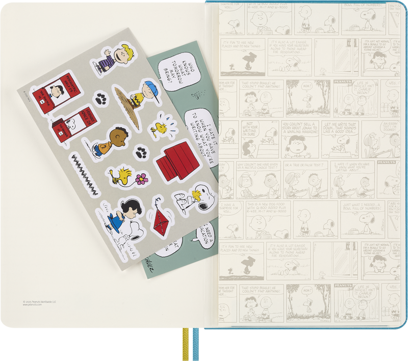 Agenda 18 Mesi Settimanale Moleskine Peanuts Blue Reef Large con Copertina Rigida 2026