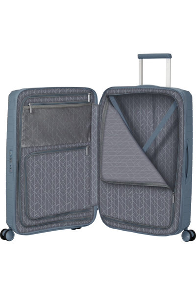 Valigia Media Espandibile American Tourister Fastforward Spinner con TSA 68 cm Steel Blue
