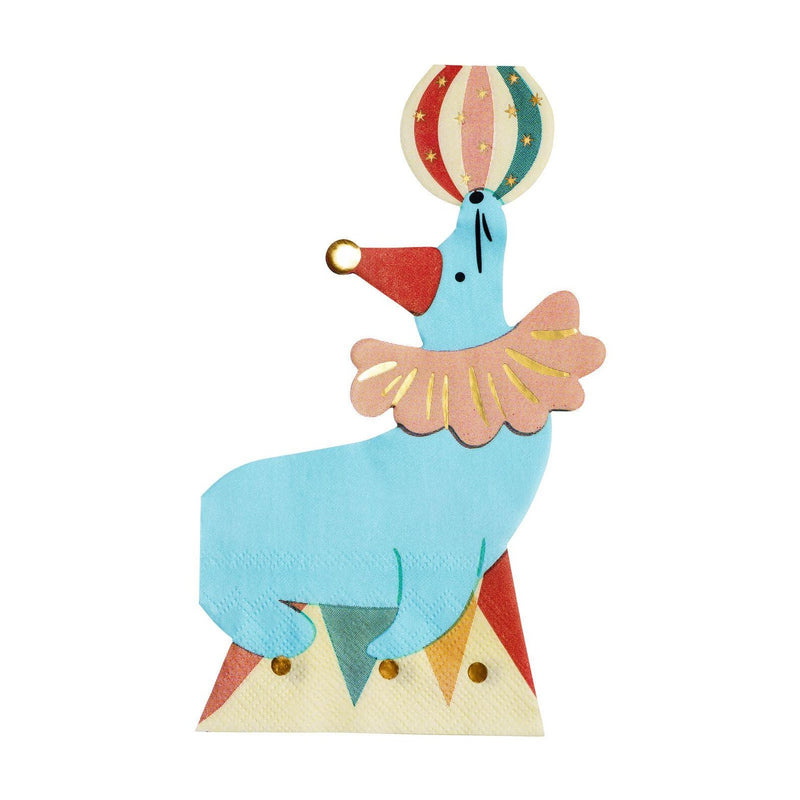 Tovagioli Sagomati Circus Foca 11 x 17 cm - 12 pezzi