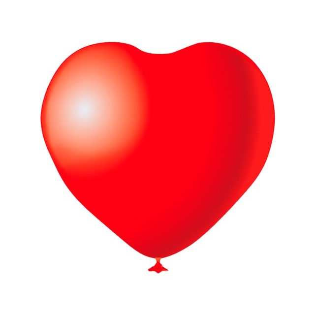 Palloncini Cuore Medio Rosso 15 cm - 12 pezzi