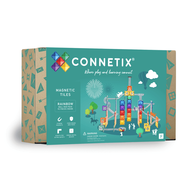 Costruzioni Magnetiche Connectix Rainbow Ball Run Pack - 92 pezzi