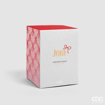 Candela Profumata Fiocco Rosa con Vaso 7 x 11 cm