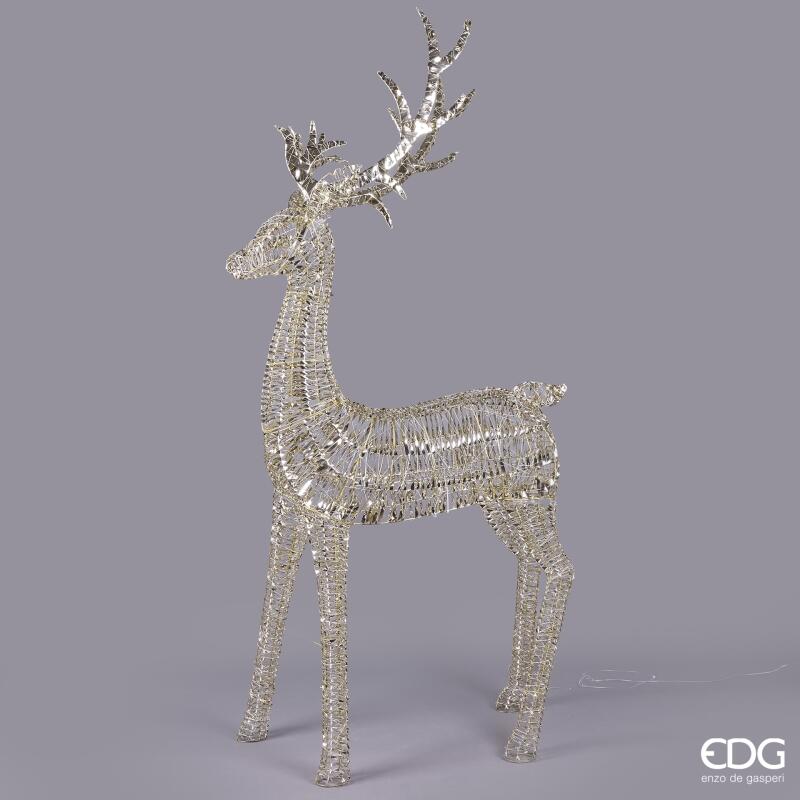 Renna Stripes con 5200 LED Luce Calda 130 x 270 x 40 cm